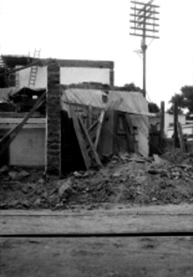 Casa desvastada durante un incendio