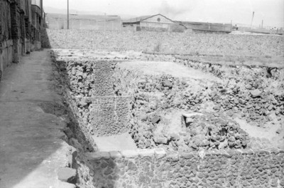 Templo Mayor, vista sur-norte del área de excavación