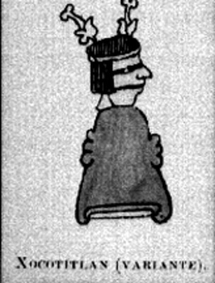 Glifo toponímico de "Xocotitlan (variante)", reprografía bibliográfica