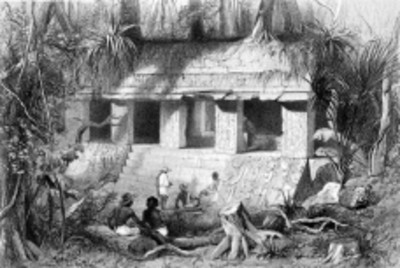 Lámina 7: Galería Principal del Palacio de Palenque, reprografía bibliográfica