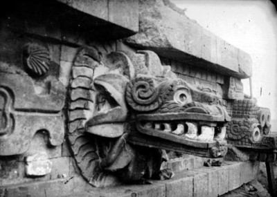 Detalle del tablero del Templo de la Serpiente Emplumada