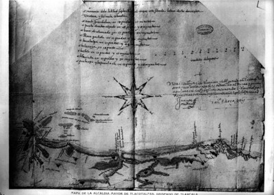 Mapa de la alcaldía mayor de Tlacotalpan, obispado de Tlaxcala, reprografía