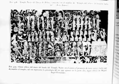 "Relieve del muro del fondo del Templo Norte", reprografía bibliográfica