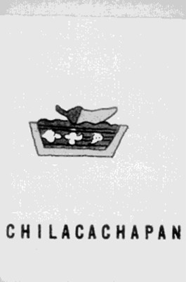 Glifo de "Chilacachapan", procedente del libro Nombres geográficos de México