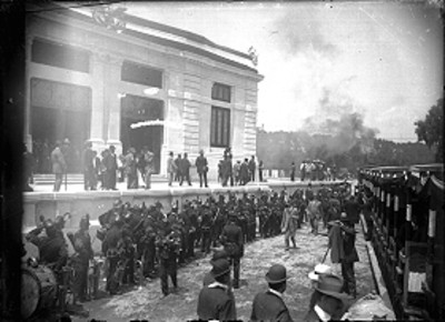 Vista parcial del edificio de bombas de agua potable