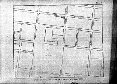 Mapa parcial de la Ciudad de México, reproducción