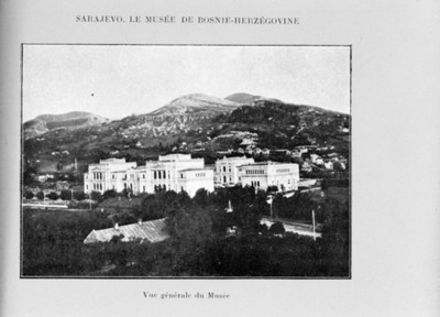 Edificio del museo de "Sarajevo" en "Bosnia y Herzegovina", reprografía