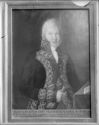 Francisco Xavier de Venegas, militar, retrato al óleo