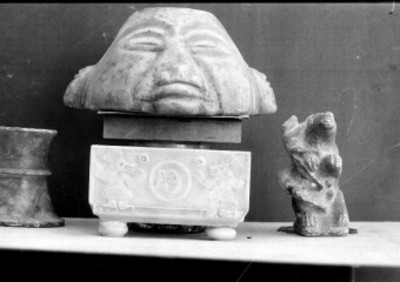 Piezas arqueológicas, lote en exposición