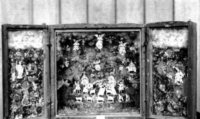 Nacimiento con figuras de hueso