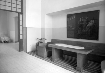 Sala de espera en el Hospital de Jesús