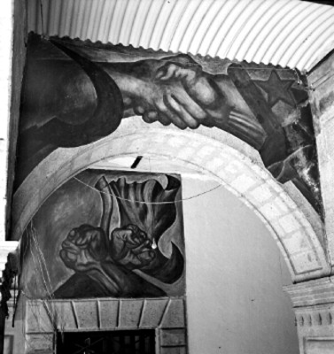 Mural de Orozco en la escuela de San Ildefonso, detalle