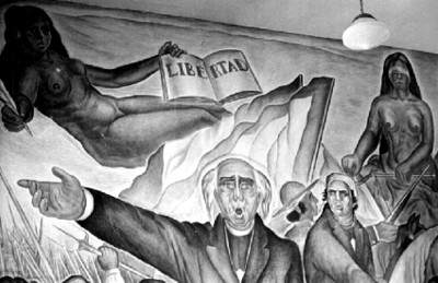 Pintura alusiva a la Independencia de México, detalle
