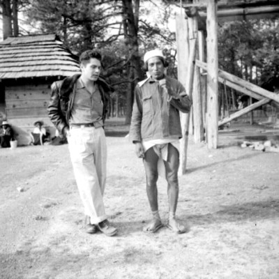 Tarahumara y hombre, retrato