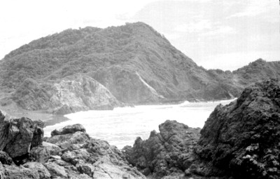 Formación rocosa en una playa
