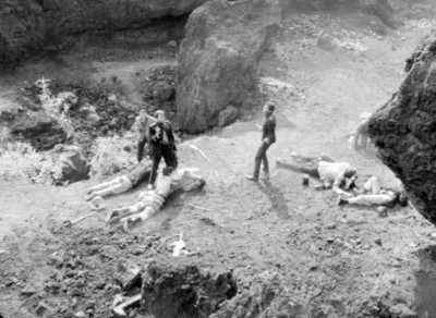 Actores en escena de la película Los Hombres Cultos