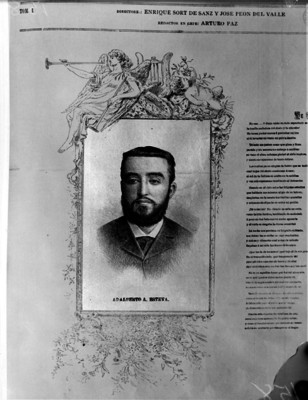 Adalberto A. Esteva, escritor y diputado, liteografía, retrato