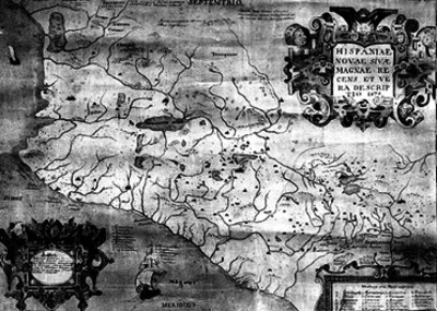 Mapa colonial que muestra los estados de Jalisco y Michoacán