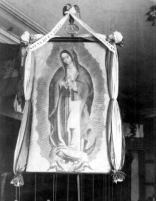 Estandarte de la virgen de Guadalupe usado por el cura Hidalgo