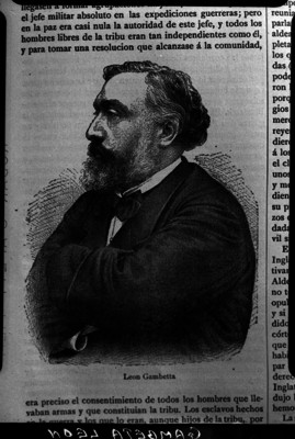 León Gambeta, político francés, litografía