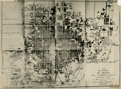 Plano de la villa de México, mapa