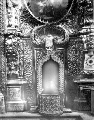 Pulpito de la iglesia de Santa Rosa