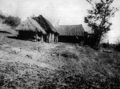Casas rústicas en el pueblo de Tilantongo