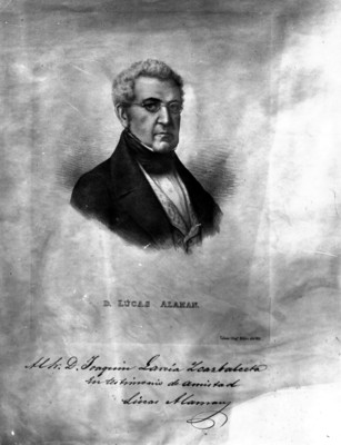 "Lucas Alamán" y Escalada, político, litografía