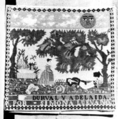 Servilleta bordada en chaquira