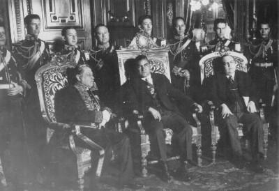 El presidente Emilio Portes Gil en la recepción del Dr. Arroyo General de Guatemala