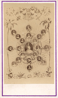 Carlota Amalia y sus damas de compañía, collage