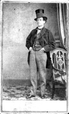Hombre, retrato, tarjeta de visita