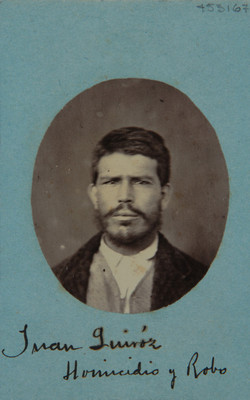 Juan Quiroz. Homicidio y robo, retrato
