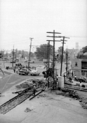 Proceso de construcción de vias del ferrocarril