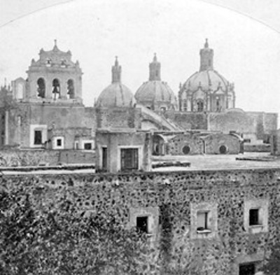 Iglesia del Carmen, vista de sus cúpulas, estereoscópica