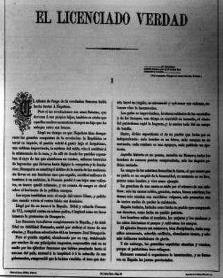 Capítulo titulado El Licenciado Verdad publicado en el Libro Rojo