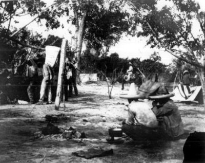 Fuerzas villistas en un descanso