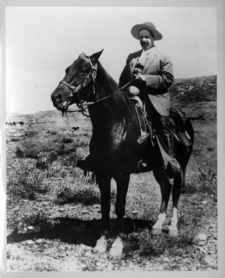 Francisco Villa monta a caballo, retrato