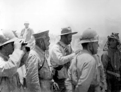 Francisco Villa recibe ordenes de Huerta en la batalla de Rellano