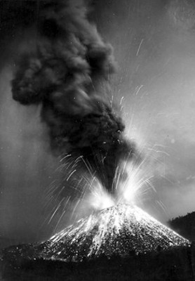 El Paricutin en erupción
