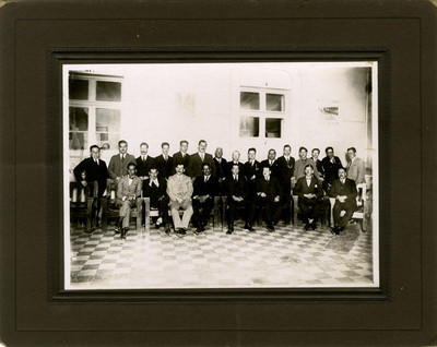 Felipe Teixidor y otros hombres, retrato de grupo