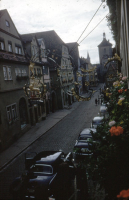 Calles de Koboldzellersteig y Spittalgasse en Rothenburg