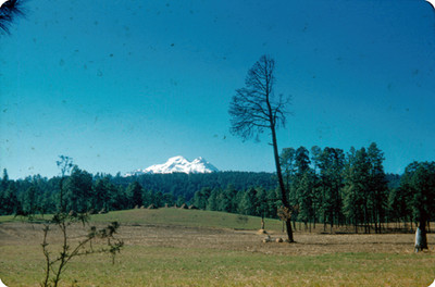 Iztaccihuatl y valle, panorámica