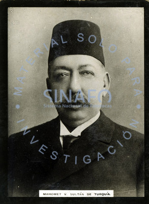 "Mhomet (sic) V. Sultán de Turquía", retrato