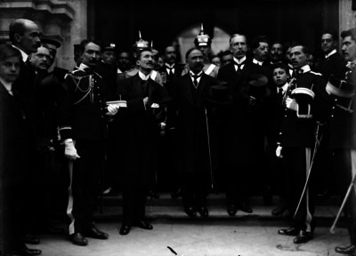Francisco I. Madero y José María Pino Suárez en los funarales de Justo Sierra