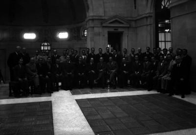 José Manuel Puig Casauranc con funcionarios, retrato de grupo