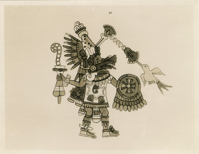 Ehecatl-Quetzalcóatl en el códice Magliabechiano