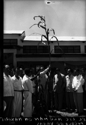 Miguel Alemán Valdés en pueblo de Varas