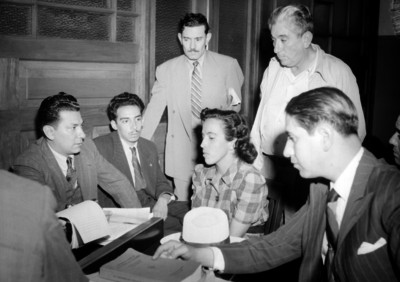 María Elena Rivera declarando ante el Ministerio Público