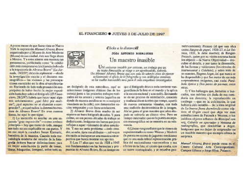 Un maestro inasible